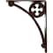 Ekena Millwork Crawley Wrought Iron Bracket, (Triple center brace), Antiqued Copper 2"W x 7 1/2"D x 10"H BKTM02X07X10TCRACO - alternate 2